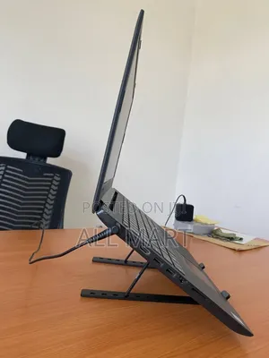 6 Level Black Foldable Stainless Steel Laptop Stand