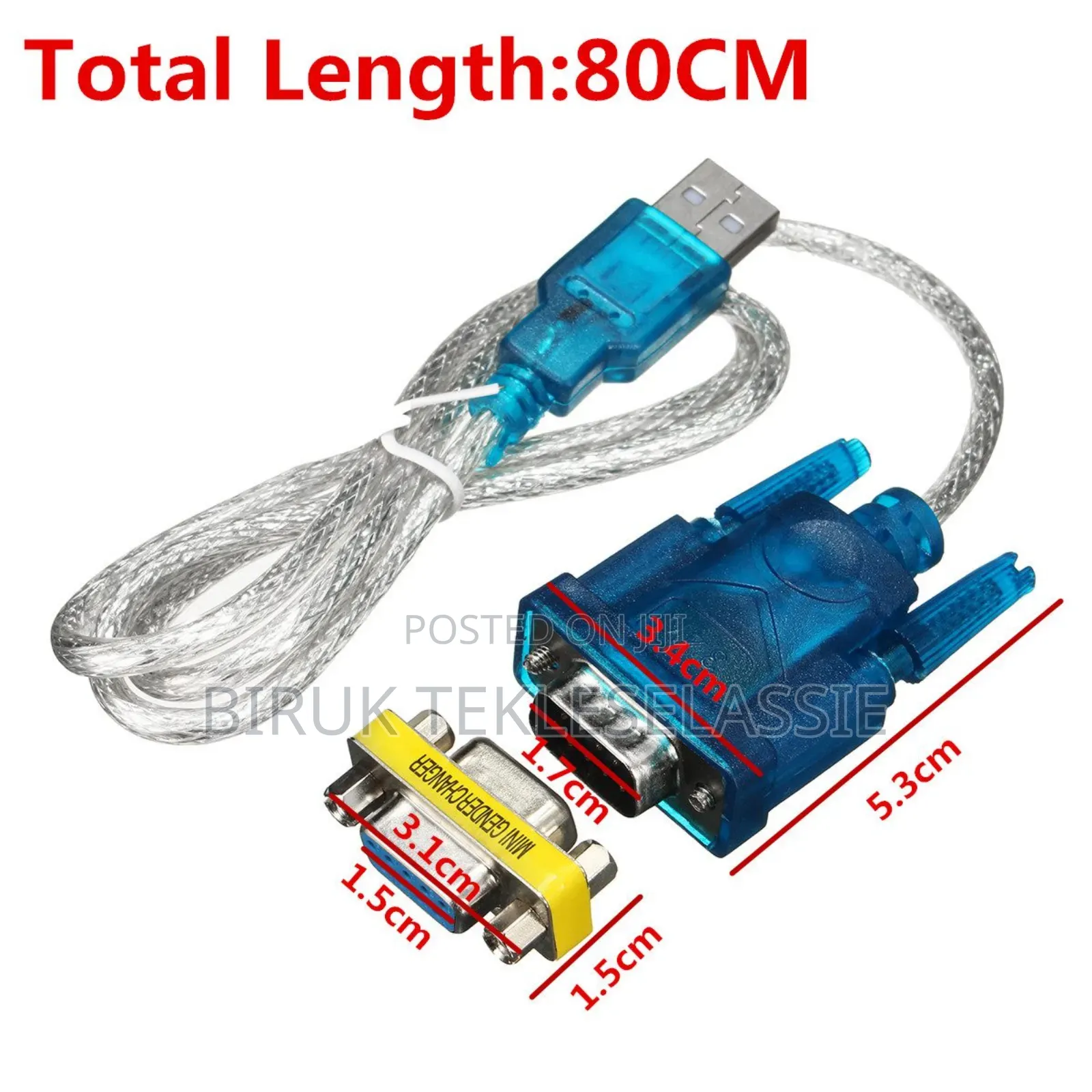 Usb to Rs232 Serial Adapter, Usb a Male to Db9 Pin Female