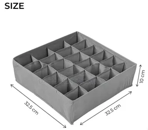 Foldable Organizers for Socks, Underwear, Ties - Grey