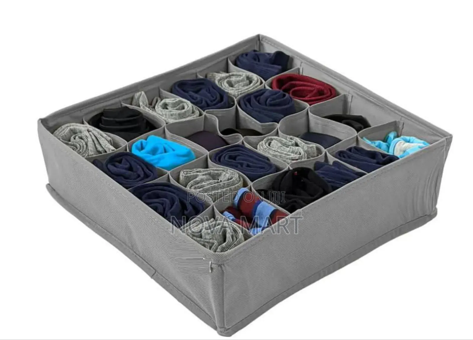 Foldable Organizers for Socks, Underwear, Ties - Grey