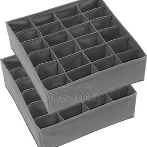 Foldable Organizers for Socks, Underwear, Ties - Grey