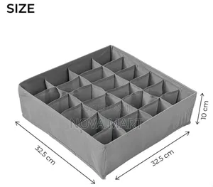 Foldable Organizers for Socks, Underwear, Ties - Grey