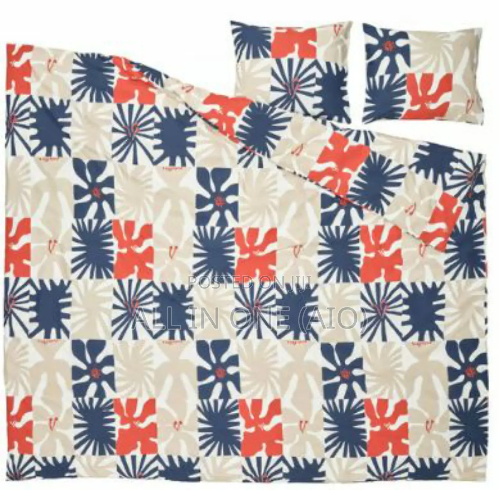 Ikea Hylsnejlika Duvet Cover and 2 Pillowcases, Multicolour,