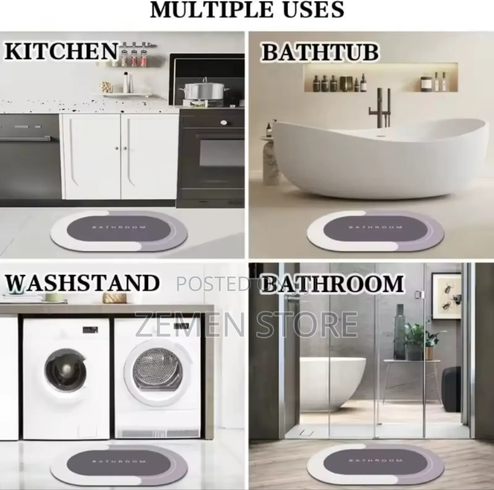 High Quality Super Water Absorbent Anti Slip Rug