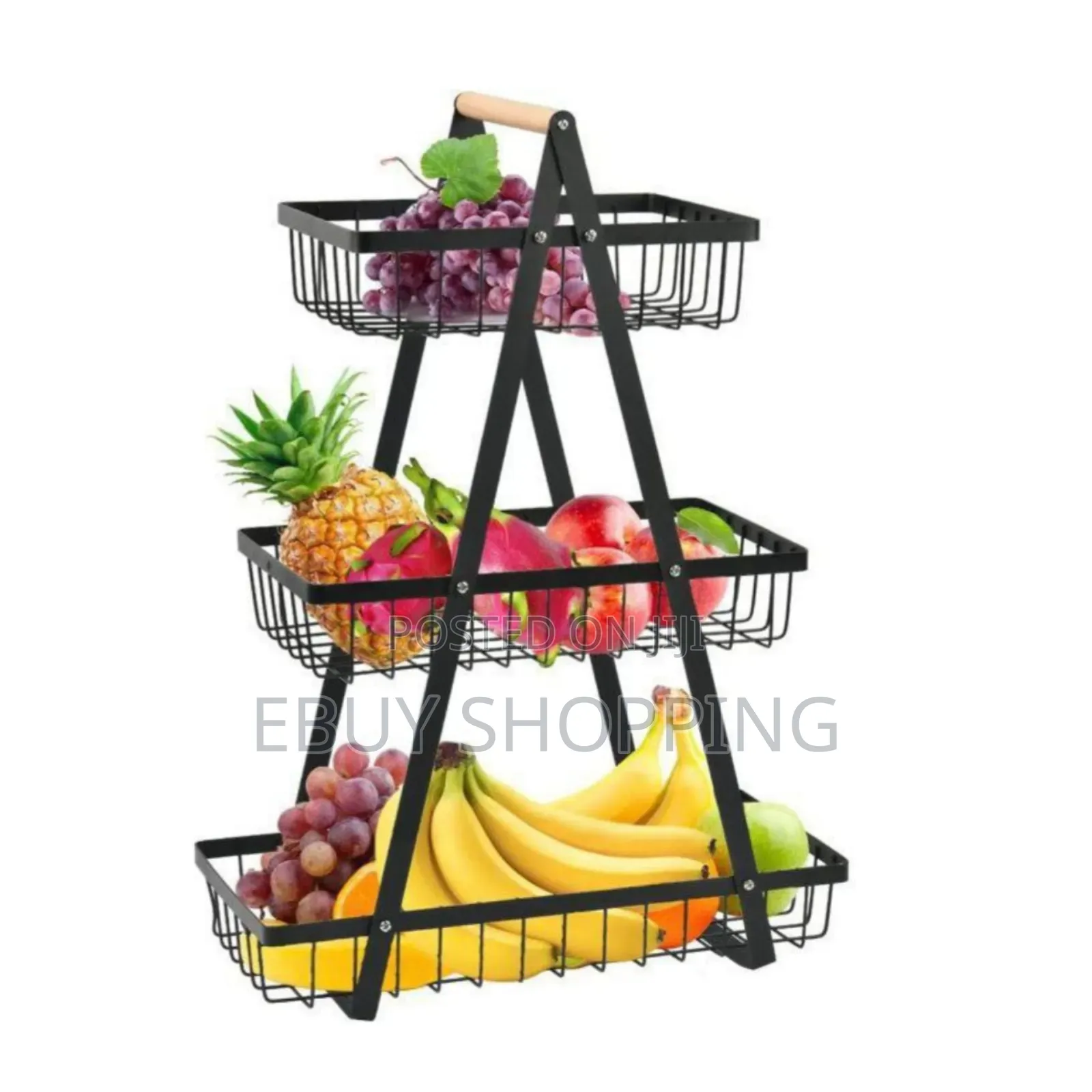 Durable Iron 3-Level Pantry Organizer Basket