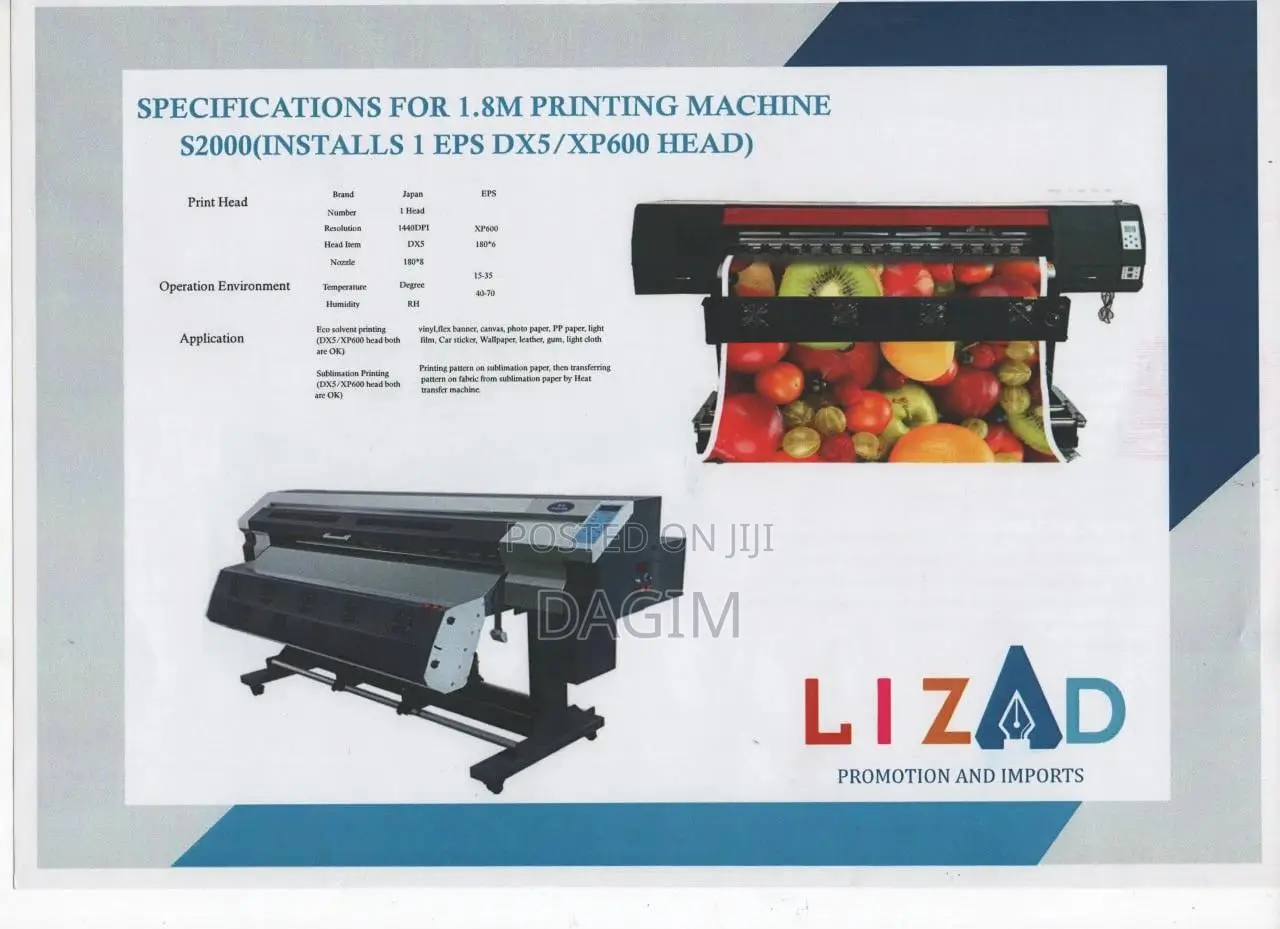 New 1.8m S2000 Xp600 Epson Printer - 900,000 Birr