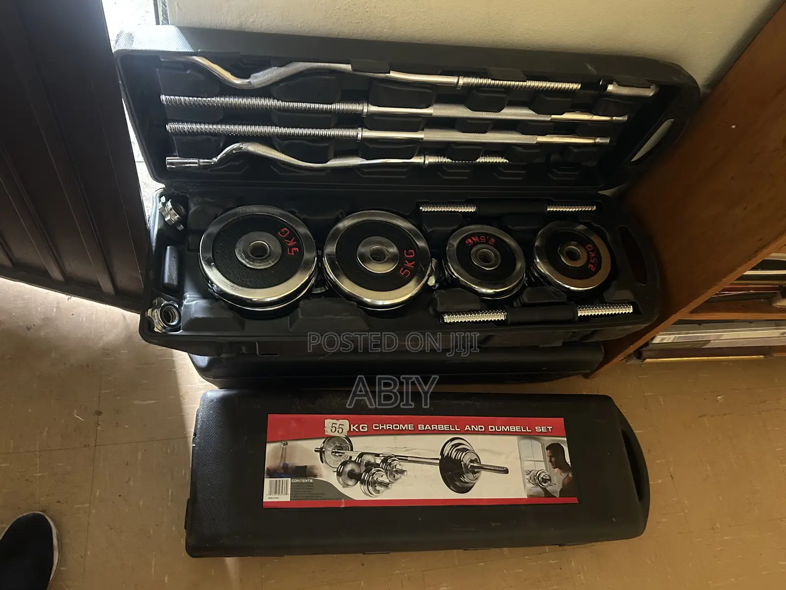 55kg Dumbell and Barbell