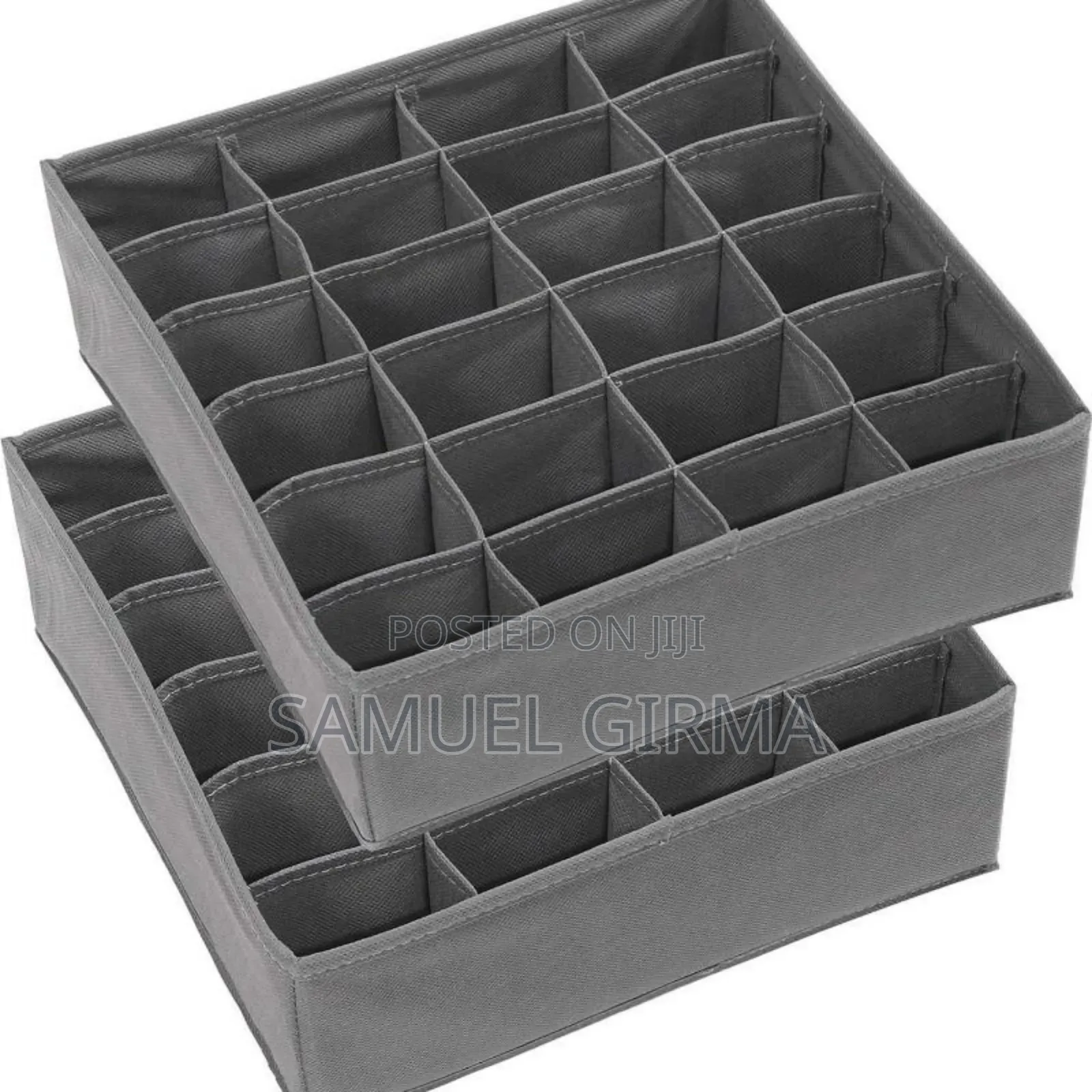 Foldable Organizers for Socks,Underwear, Ties - Grey
24 Cells(Holes)