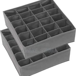 Foldable Organizers for Socks,Underwear, Ties - Grey
24 Cells(Holes)