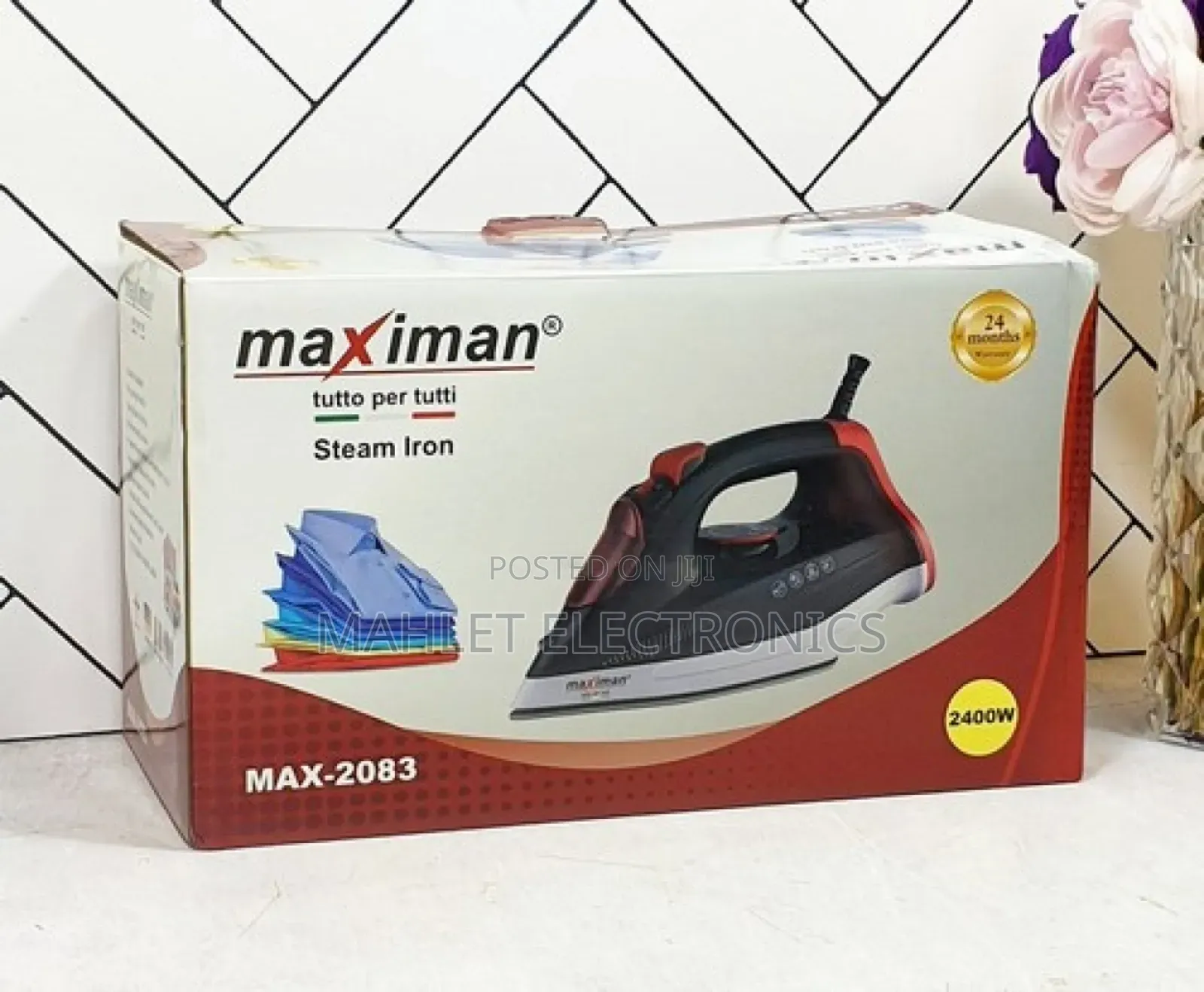 Maximan የልብስ መተኮሻ ካውያ Steam Iron Original 1 Year Warranty