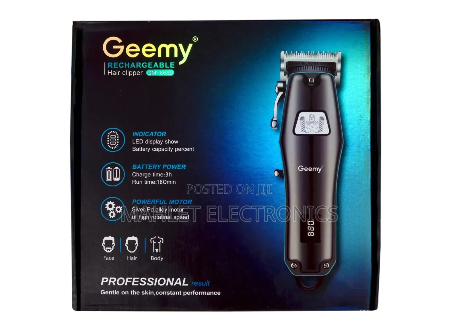 የፀጉር መቁረጫ ቶንዶስ Geemy 6680 Hair Clipper Tondos