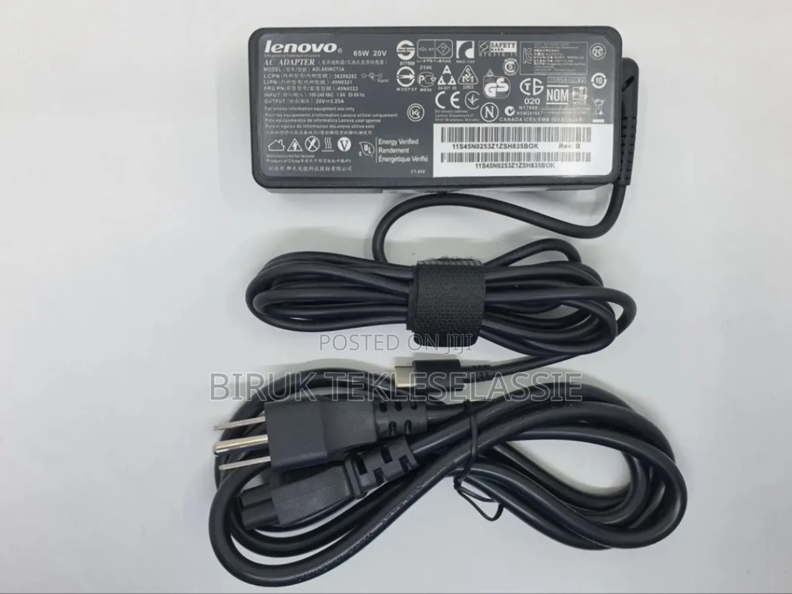Lenevo Replacement 65w 20v Type-C Pin Laptop Charger