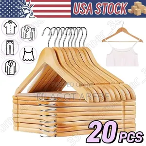 Photo - Usa Stock Wood Clothe Hangers