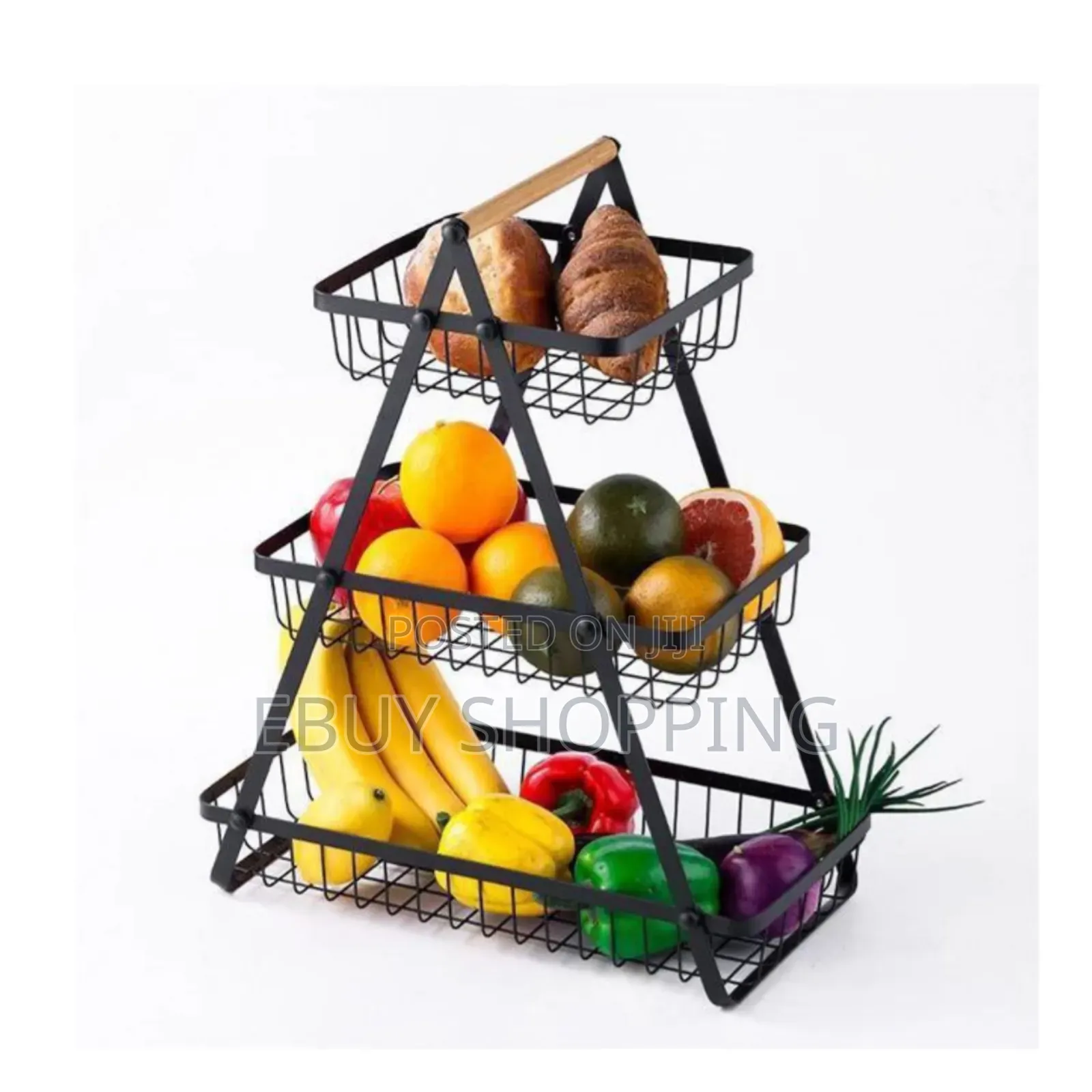 Sturdy Triple Basket for Kitchen, Dining, or Cafe Use