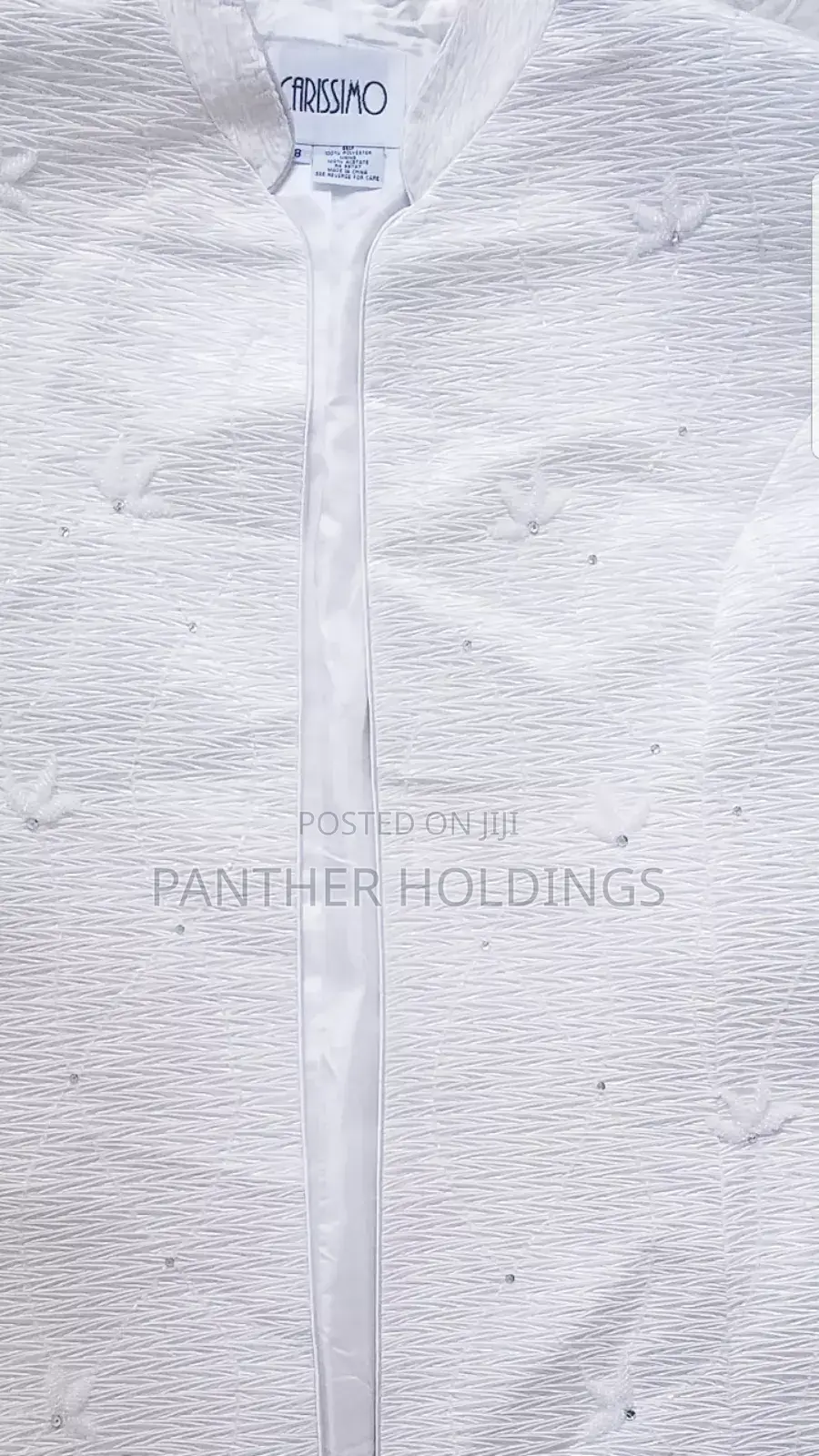 Carissimo Talbots White Textured Cotton Pique Blazer Three-Piece Suit