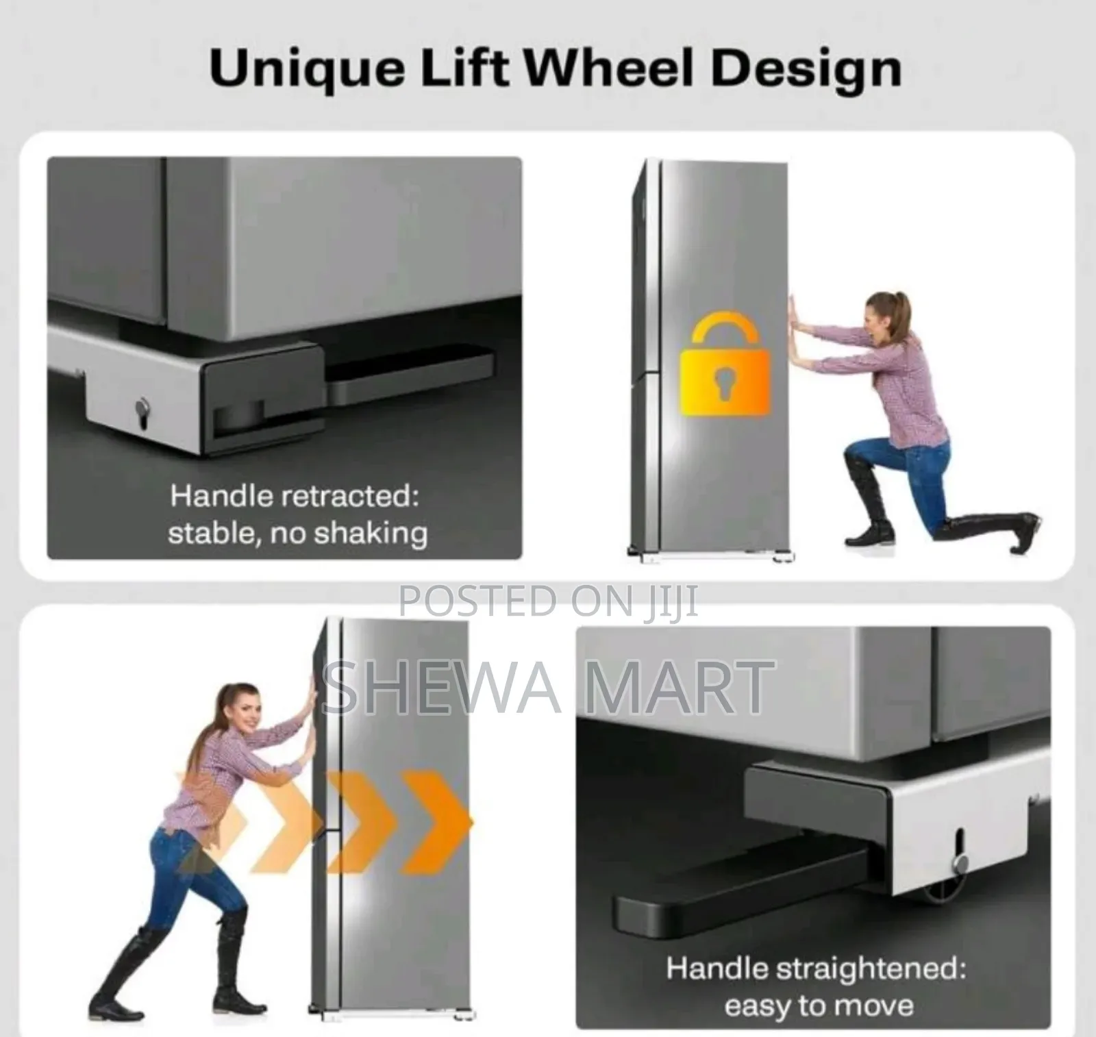 Adjustable Mobile Base for Washing Machines - Furniture Dolly With
