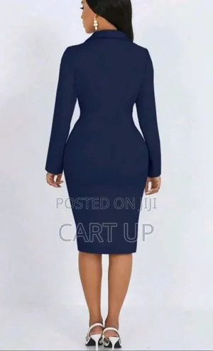 Long Sleeve Split Hem Elegant Dress