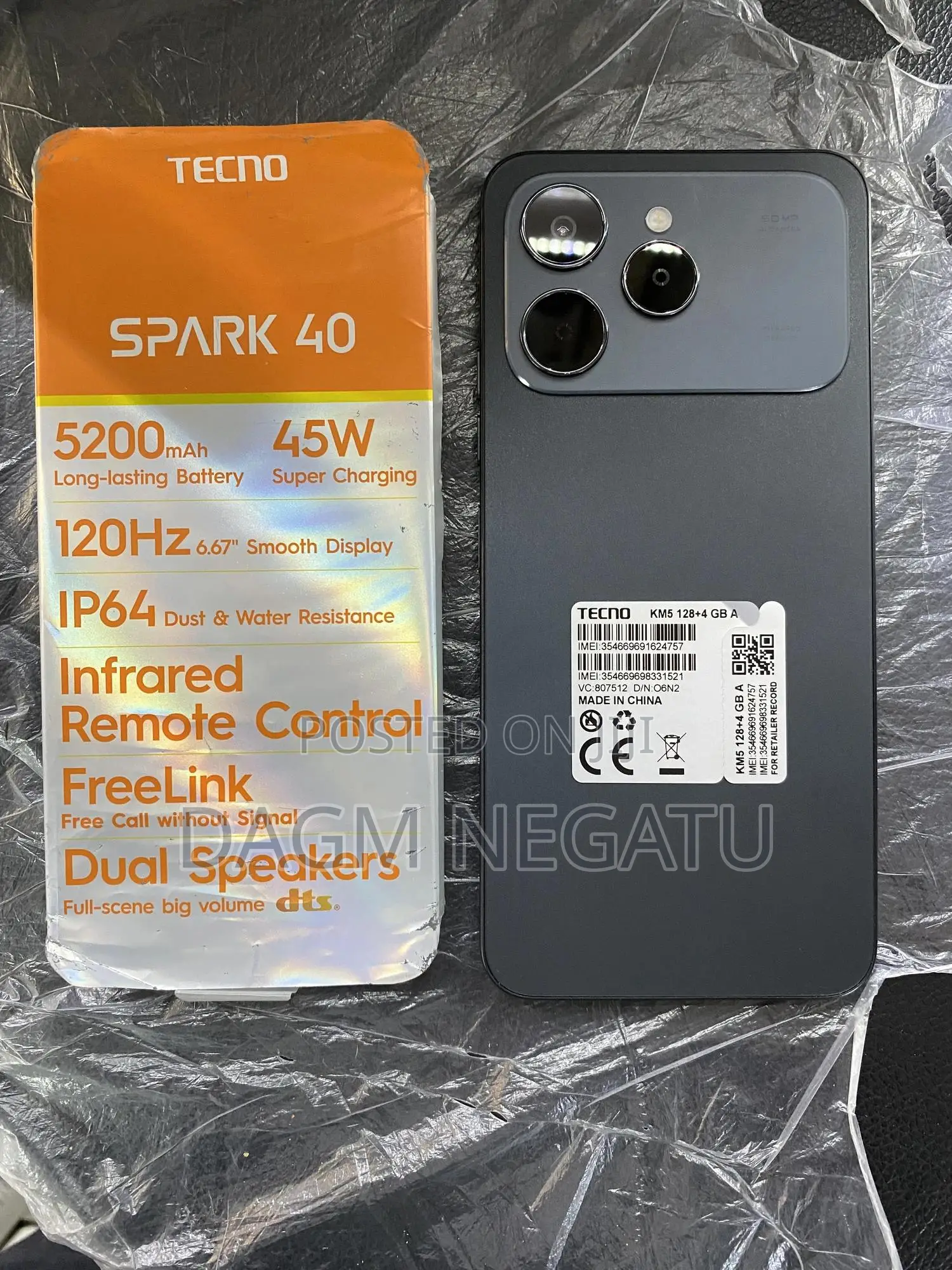 New Tecno Spark 40 128 GB Black