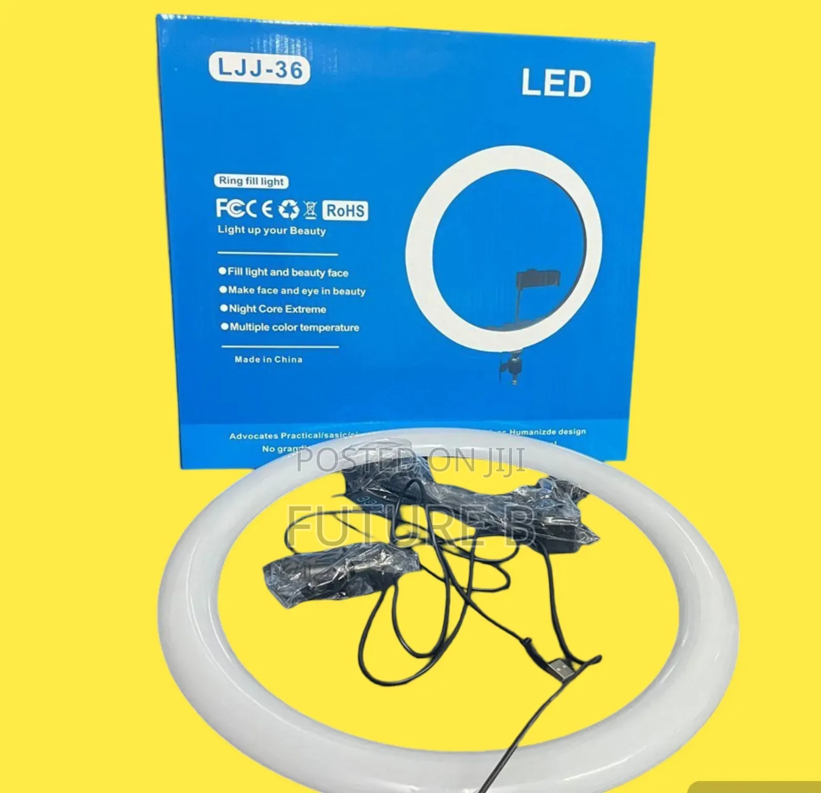 14" Led Ring Light: Adjustable Portable Lighting.