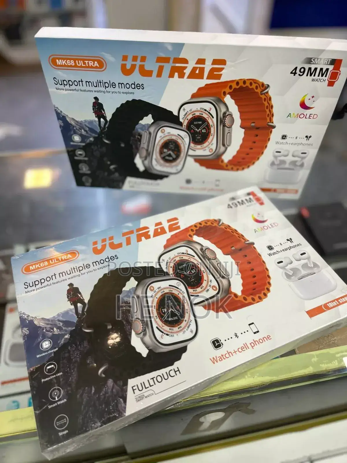 Mk68 Ultra Smart Watch With 8 Strap And Airpod