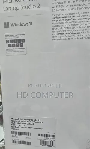 New Laptop Microsoft Surface 16GB Intel Core i7 SSD 512GB