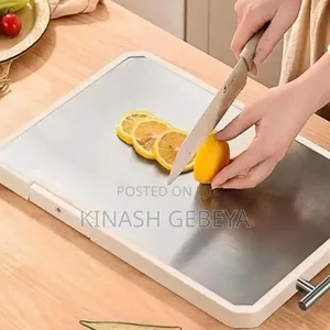 Photo - Stainless Steel Double Side Cutting Board(ዘመናዊ መክተፊያ)