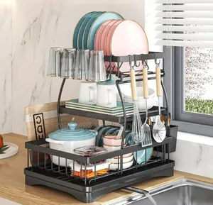 Photo - 3 Tier Stainless Still Dish Drainer Rack