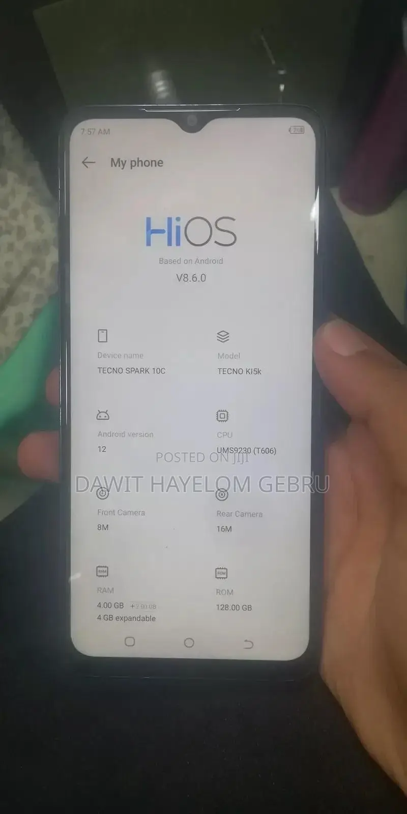 Tecno Spark 10C 128 GB Blue