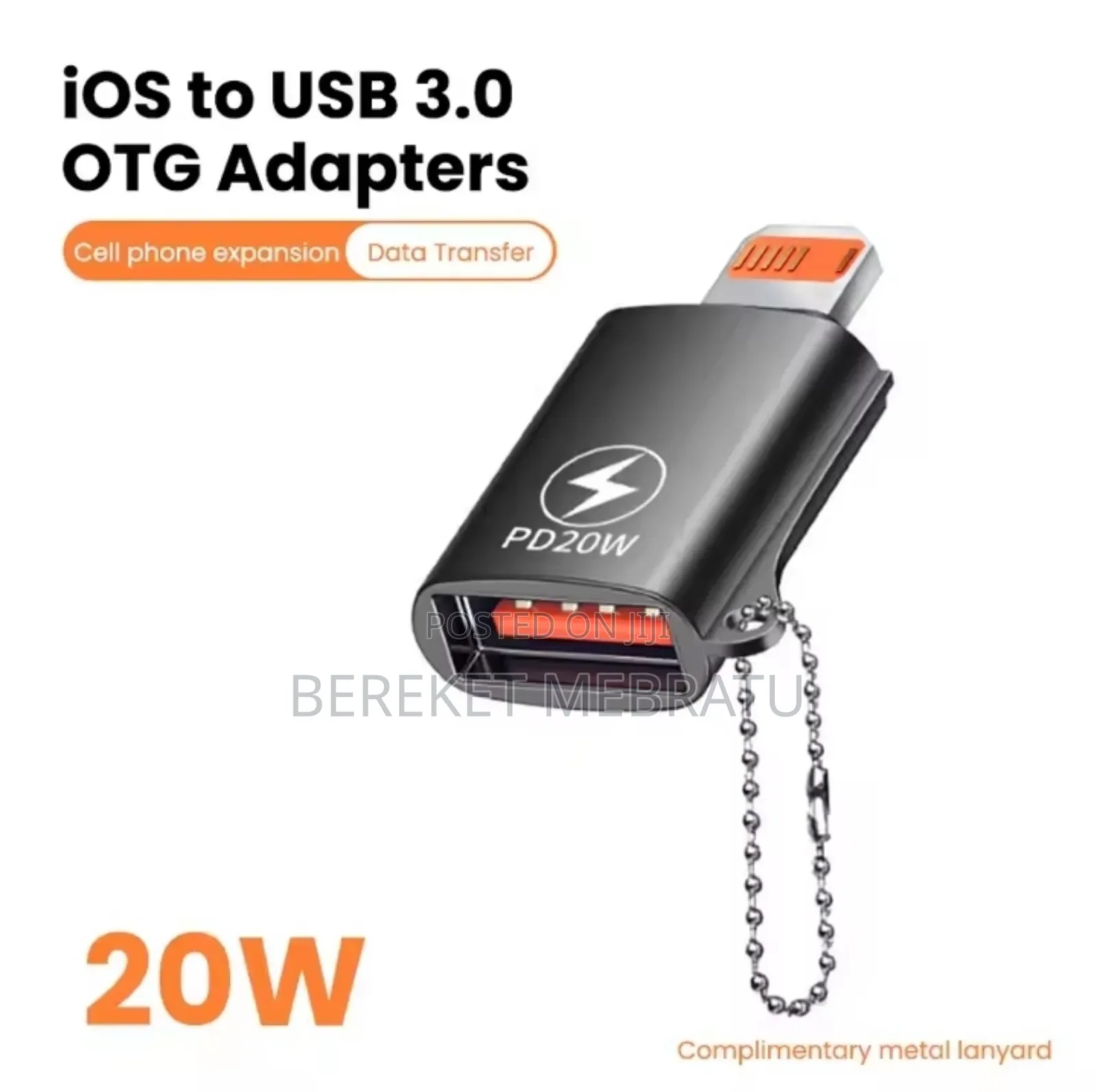 Usb 3.0 To Lightning Adapter Otg For iPhone iPad Tablet Otg