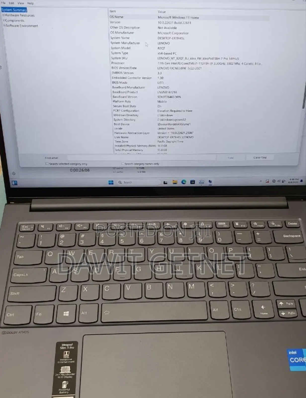 New Laptop Lenovo Ideapad 3 16GB Intel Core I7 SSD 512GB