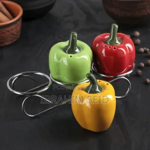 Ceramic Set For Spices "Peppers", 90 Ml, 6×7.5 Cm, 3 Pcs