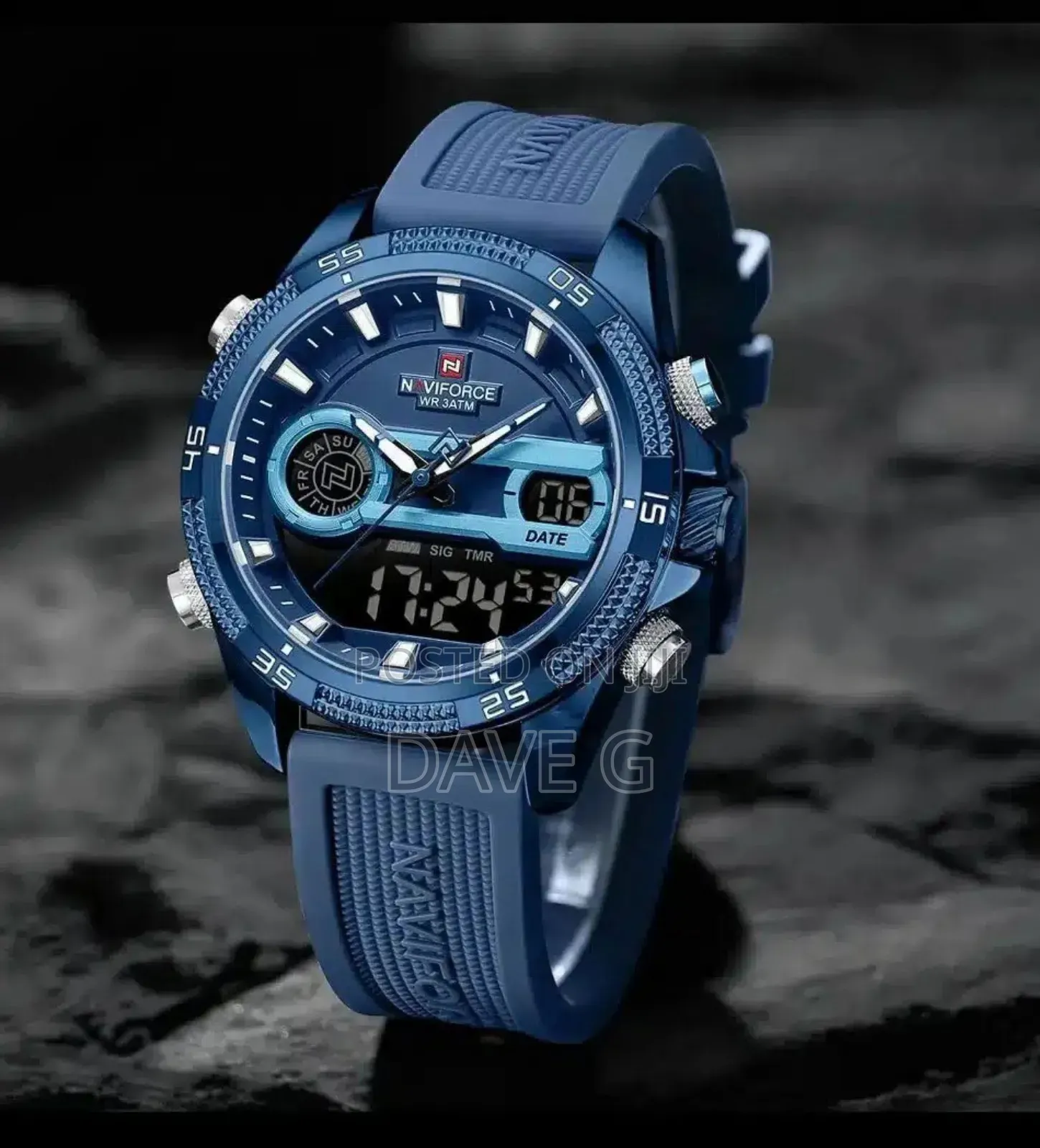 Naviforce Casual Sport Original Silicone Strap Man's Wristwatch