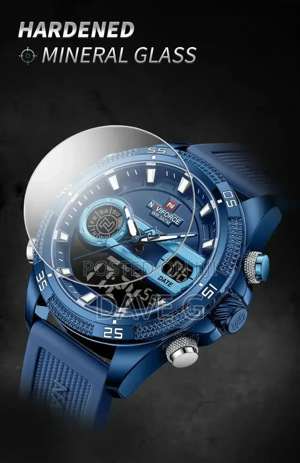 Naviforce Casual Sport Original Silicone Strap Man's Wristwatch