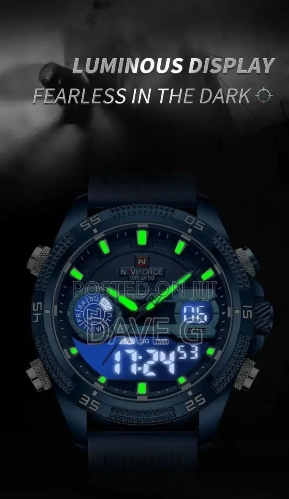 Naviforce Casual Sport Original Silicone Strap Man's Wristwatch