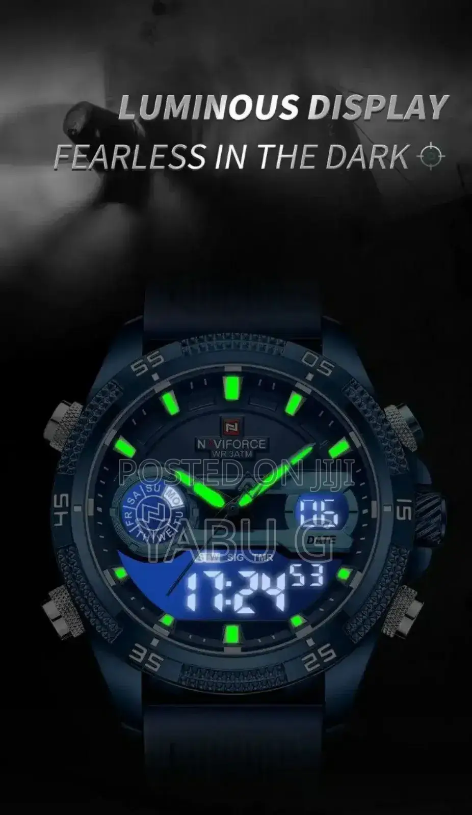Naviforce Casual Sport Original Silicone Strap Man's Wristwatch
