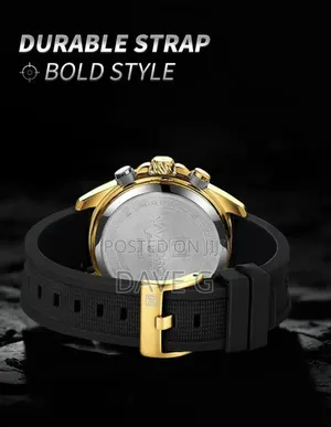 Naviforce Men Leather Steel Band Military Led Digital Quartz Alarm