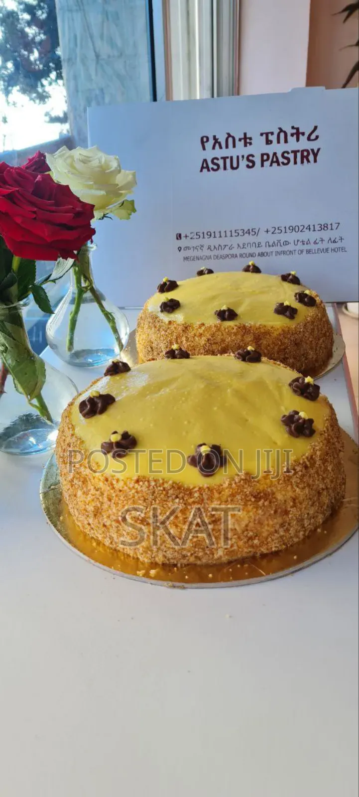Custrad and Chocolate Custrad Cake for Order