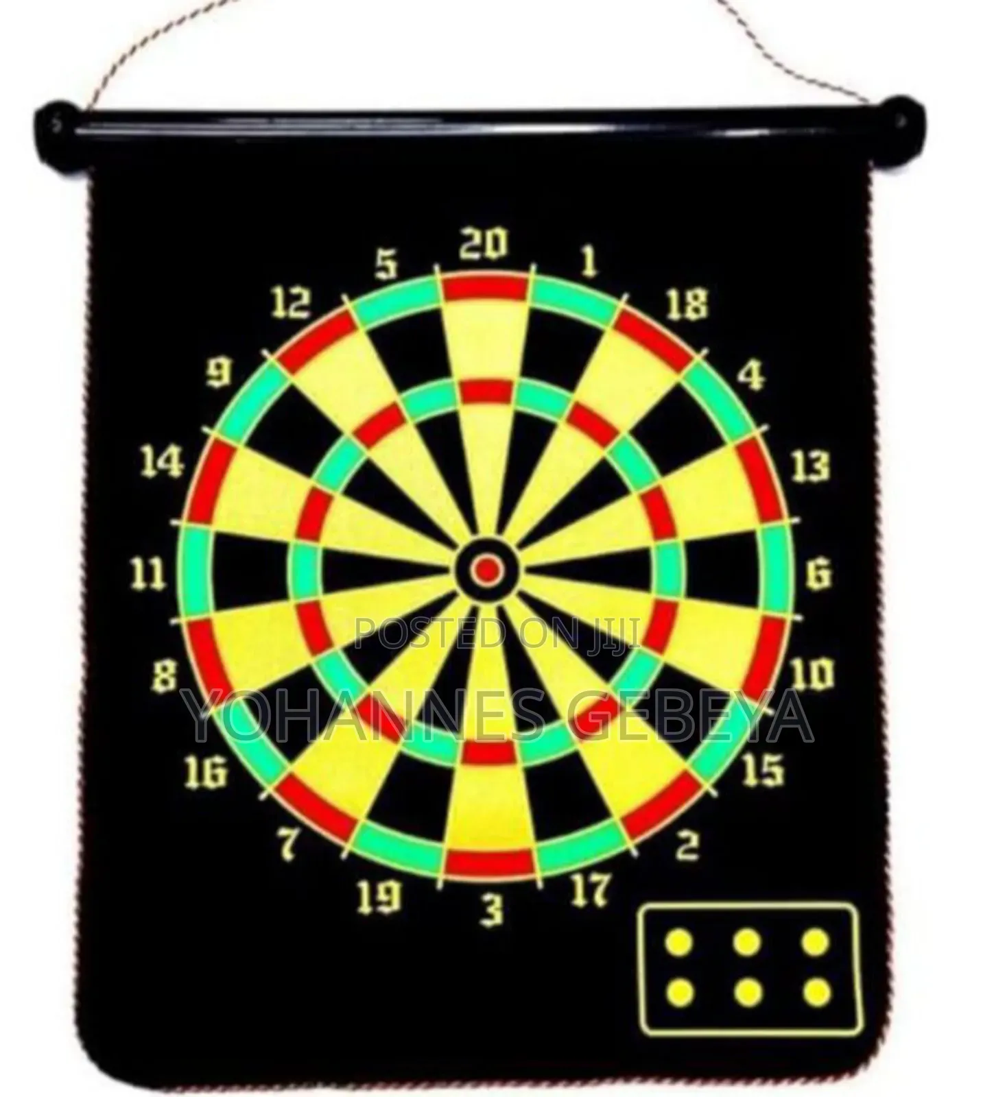 Magnetic Dart Bord Game for Kids With 6 Darts Multicolor