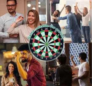 Magnetic Dart Bord Game for Kids With 6 Darts Multicolor