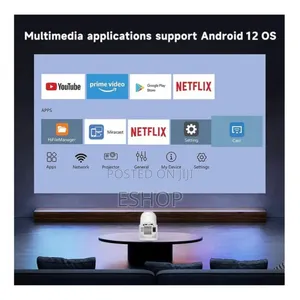 All-in-One Smart Projector: Stream, Mirror, and Present in Hd