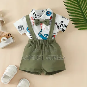 Photo - Mk- 0671 Babyboy Casual 2 Piece Set Short and Tshirt Set Size: 0-18