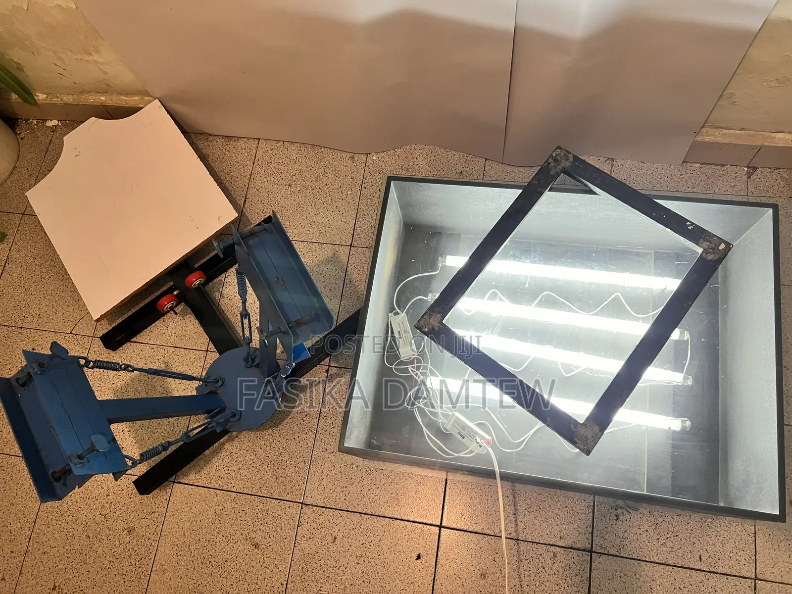 Silk Screen Printing Machine, Light Box and Mesh Holder