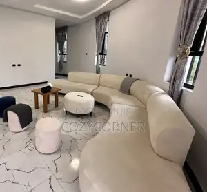 Quirky Oval L Shape Sofa Set With Premium Quality. ሶፋ