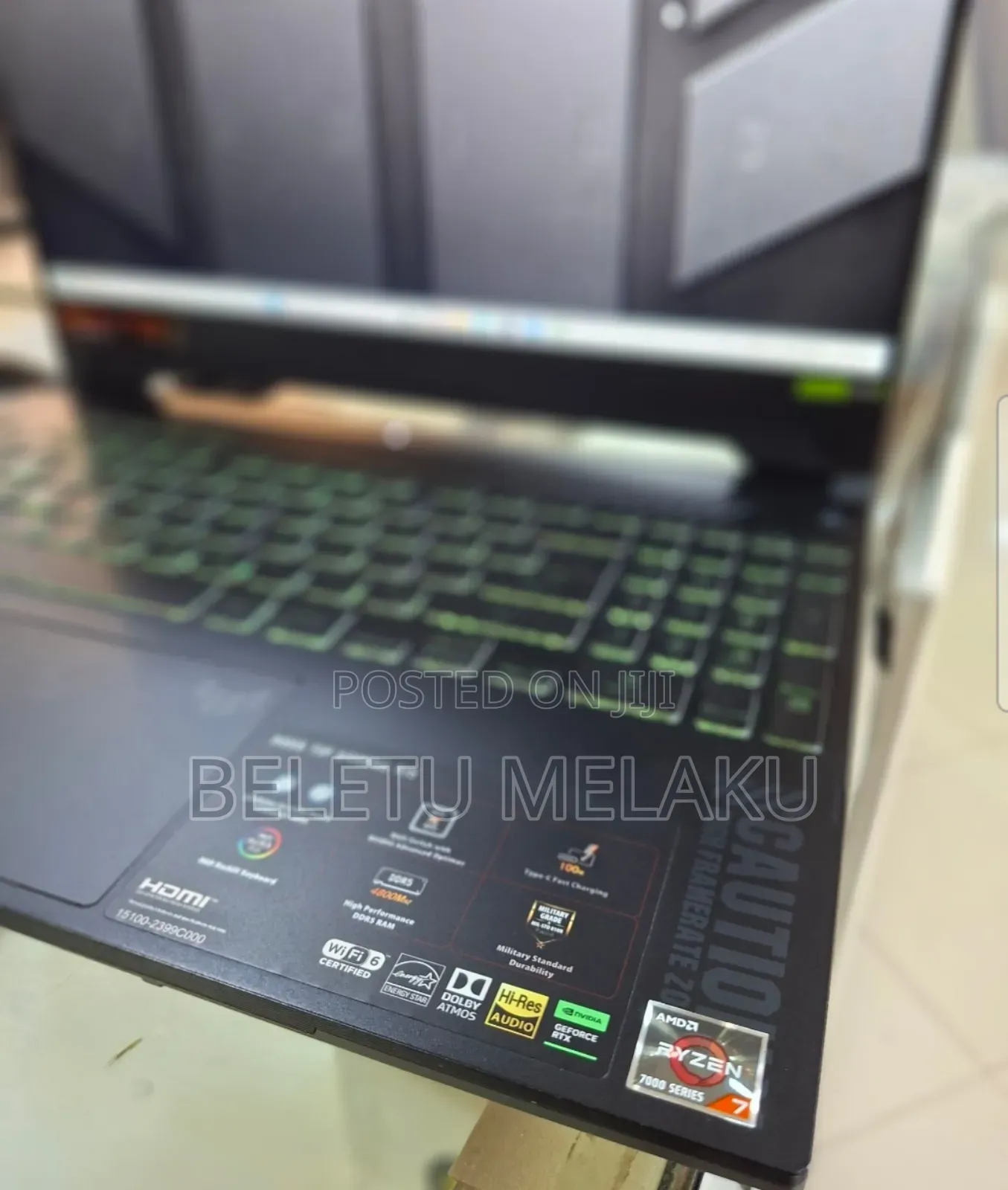 New Laptop Asus TUF Gaming A15 16GB AMD Ryzen 7 SSD 512GB