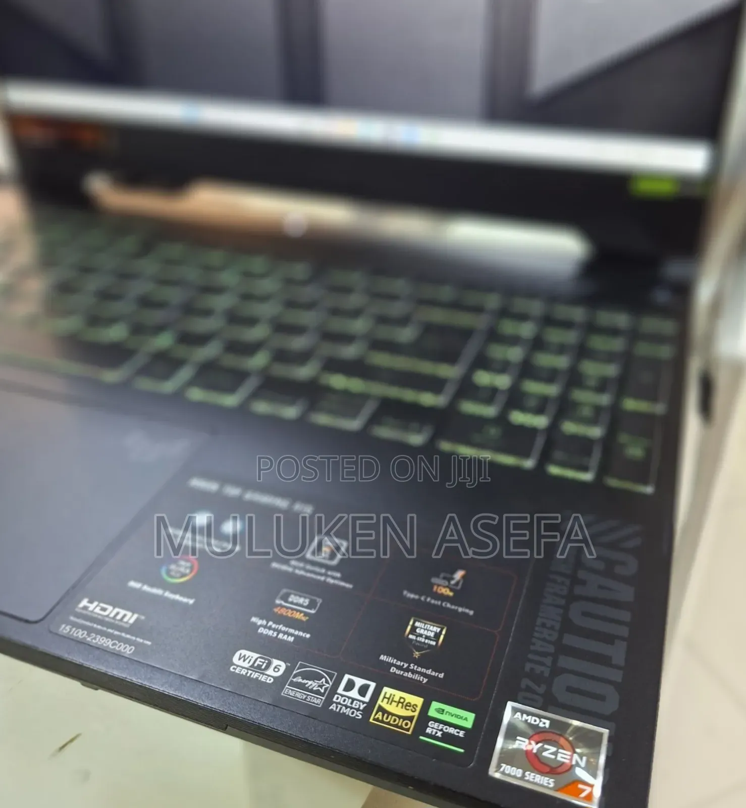 New Laptop Asus TUF Gaming A15 16GB AMD Ryzen 7 SSD 512GB