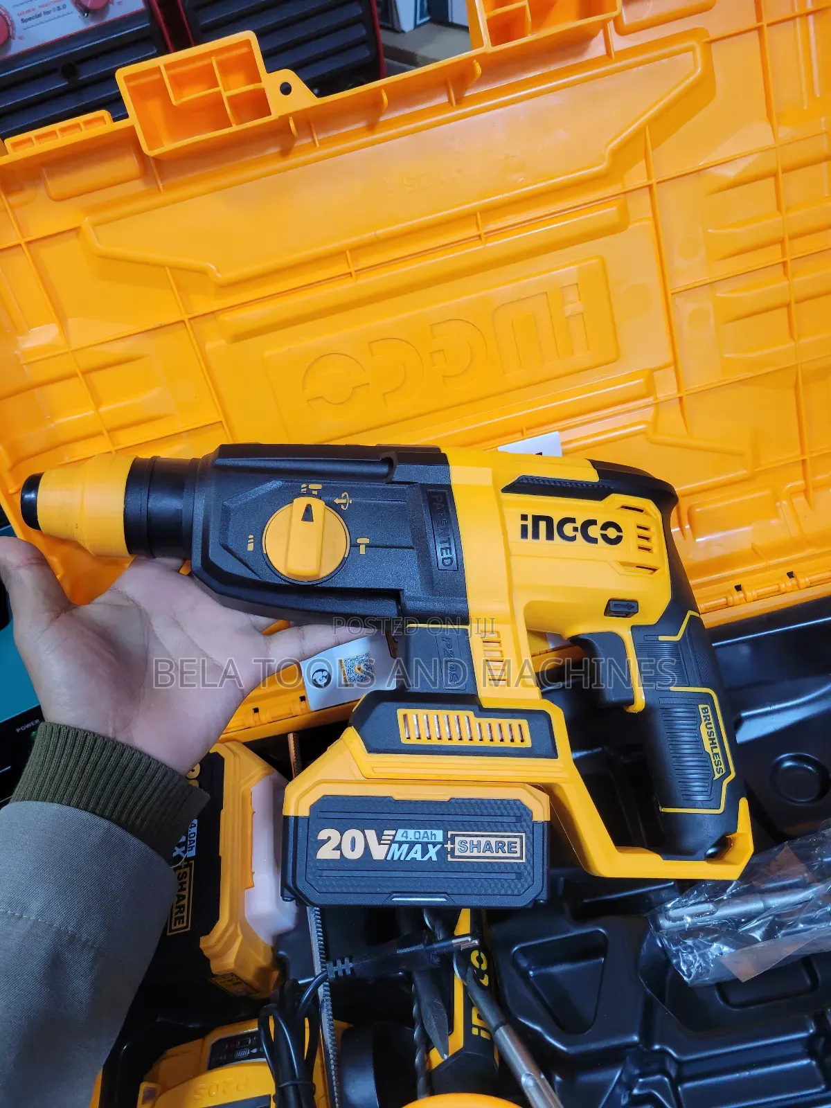 Ingco Cordless Rotary Hammer Drill 20v 4a