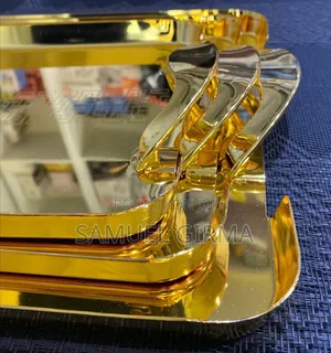 Royal 3pcs Luxury Golden Serving Tray