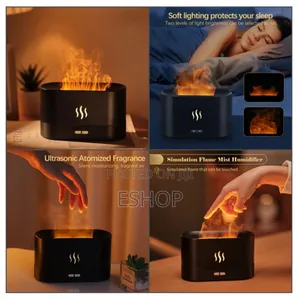 Photo - Electric Aromatherapy Diffuser With Realistic Flame Effect