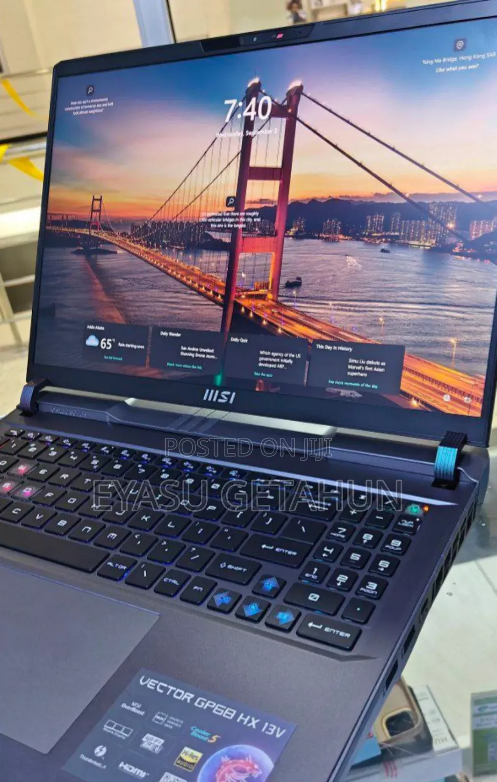 New Laptop MSI Vector GP68 HX 13V 16GB Intel Core I9 SSD 1T