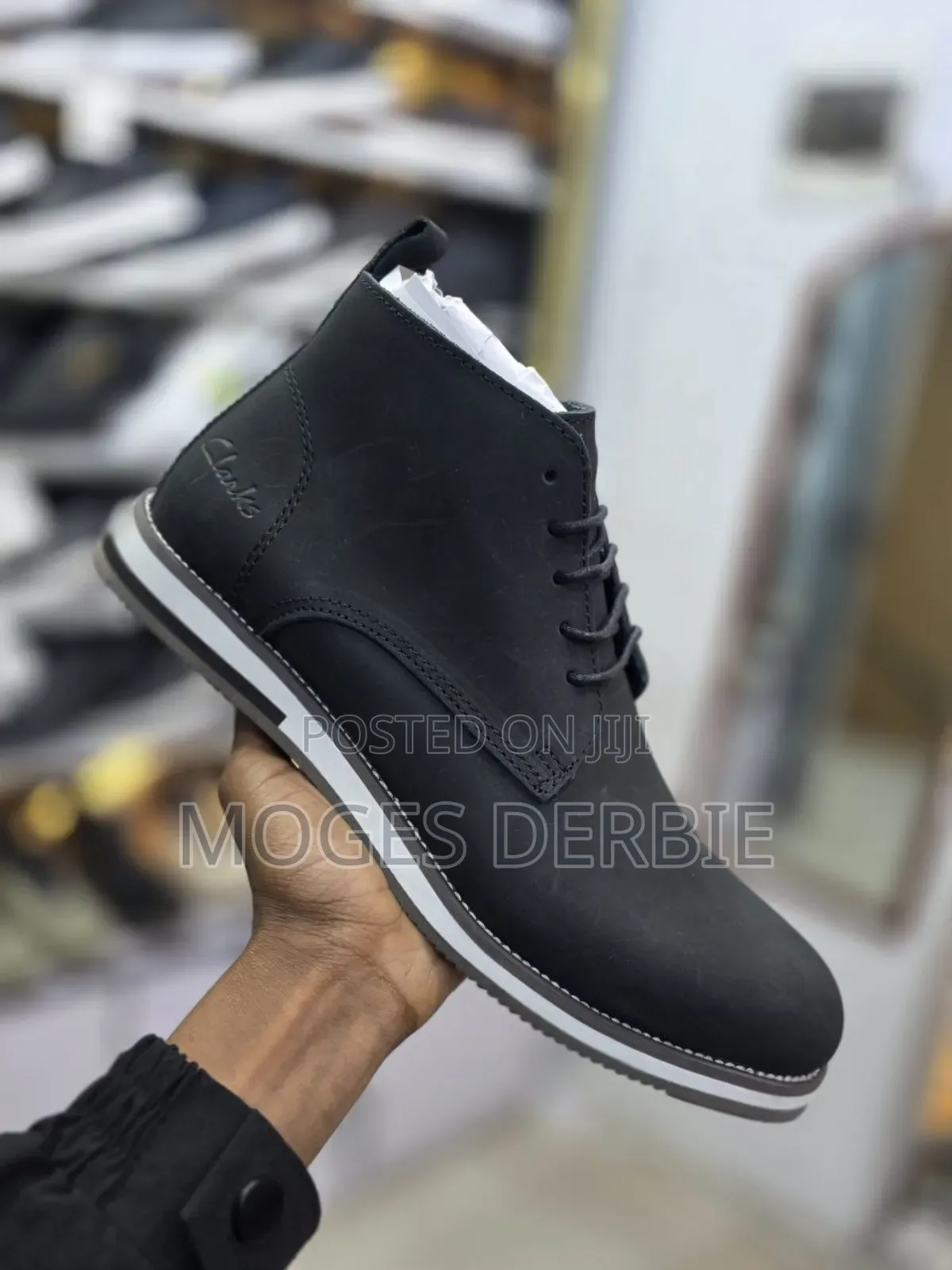 Original Clark's Shoes Full Black Color